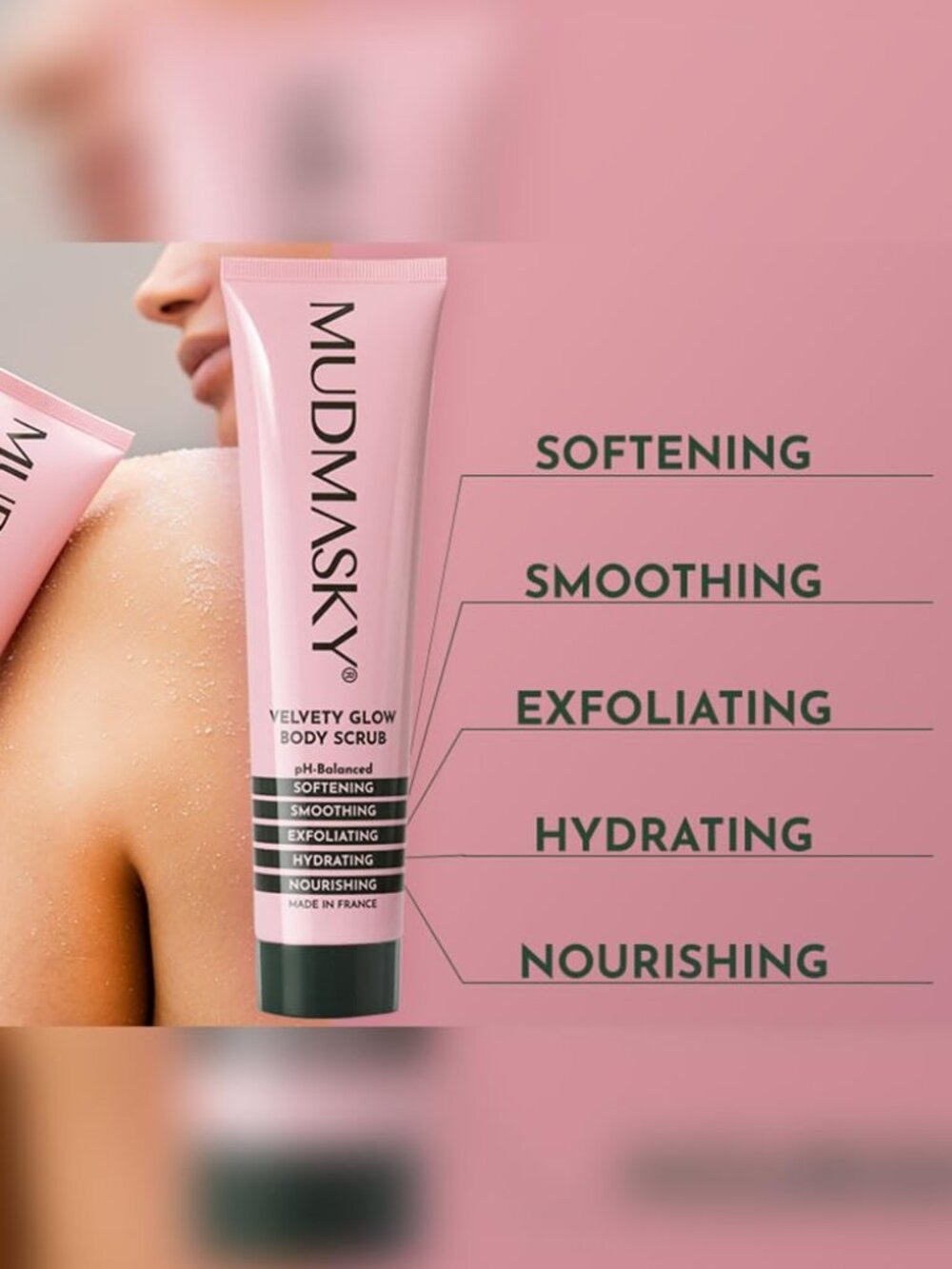 Mudmasky Velvety Glow Body Scrub 1.35fl oz